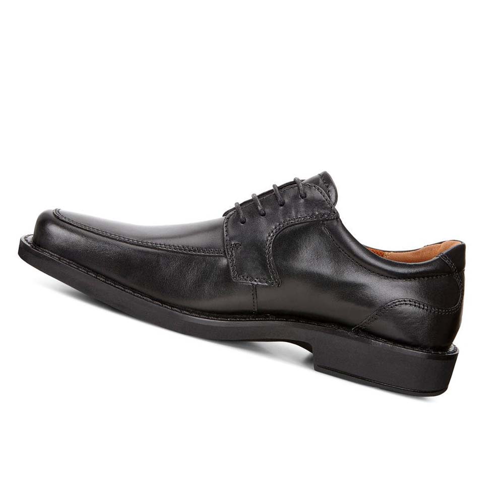 Men's Ecco Seattle Tie Dress Dress Shoes Black | Canada 524OKI